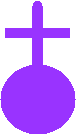 Logo: drawed Christian cross and earth symbol